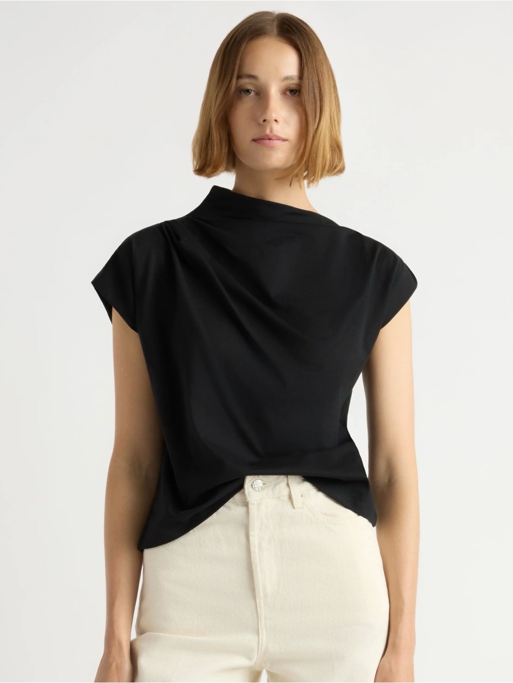 Modern Citizen Kenny Asymmetric-Neck Tee New Without Tags